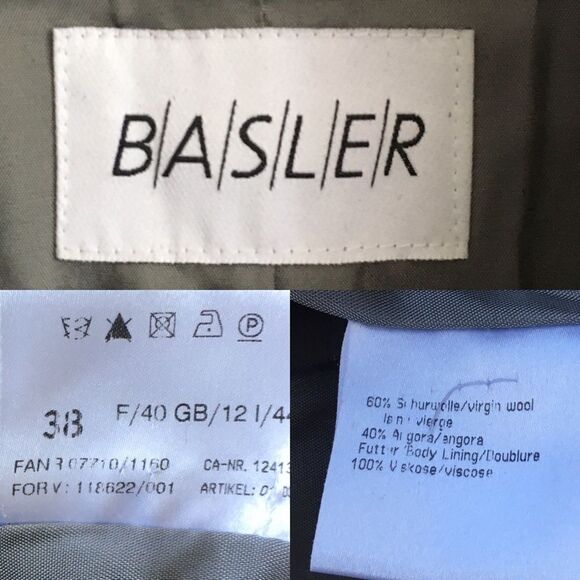 BASLER Wool Angora Blazer Grey 8 - Picture 6 of 6